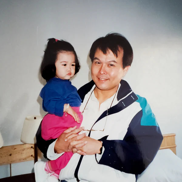 A photo of Ada and her Dad in the 90s